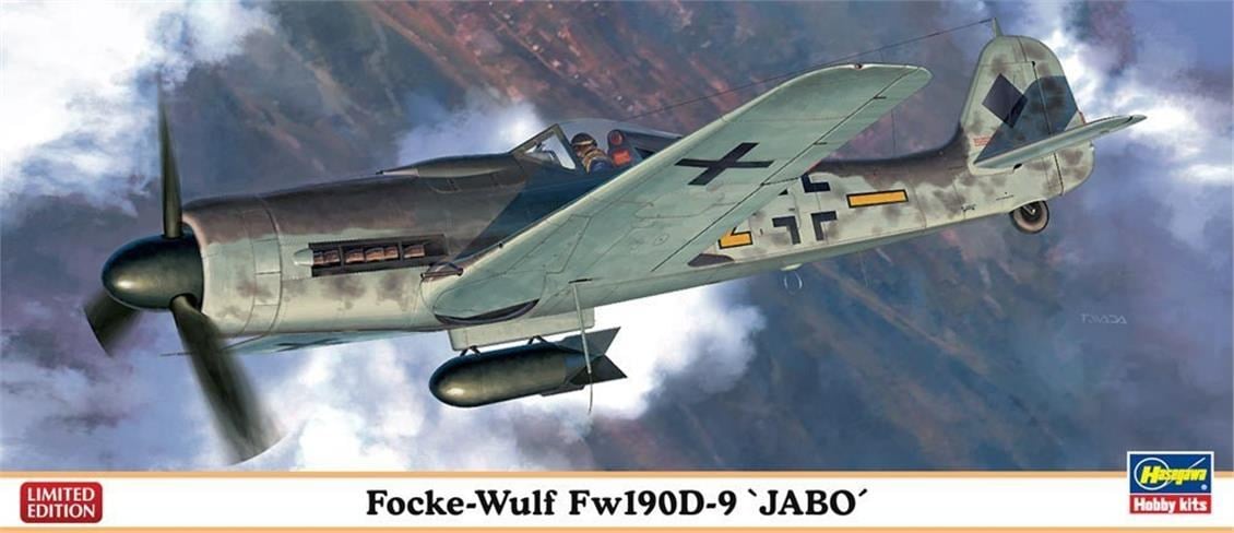 Hasegawa 1967 1/72 Ölçek, Focke-Wulf FW190D-9 JABO (Limited Edition), Savaş Uçağı Plastik Model Kiti