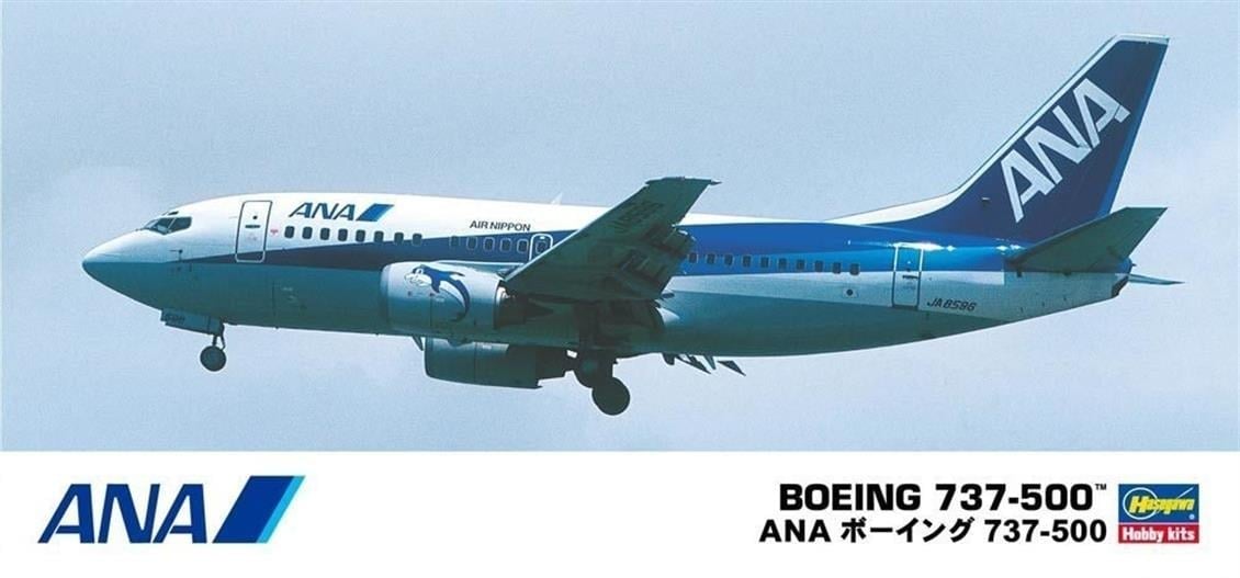 Hasegawa 34 10734 1/200 Ölçek, Boeing 737-500 ANA, Yolcu Uçağı Plastik Model Kiti