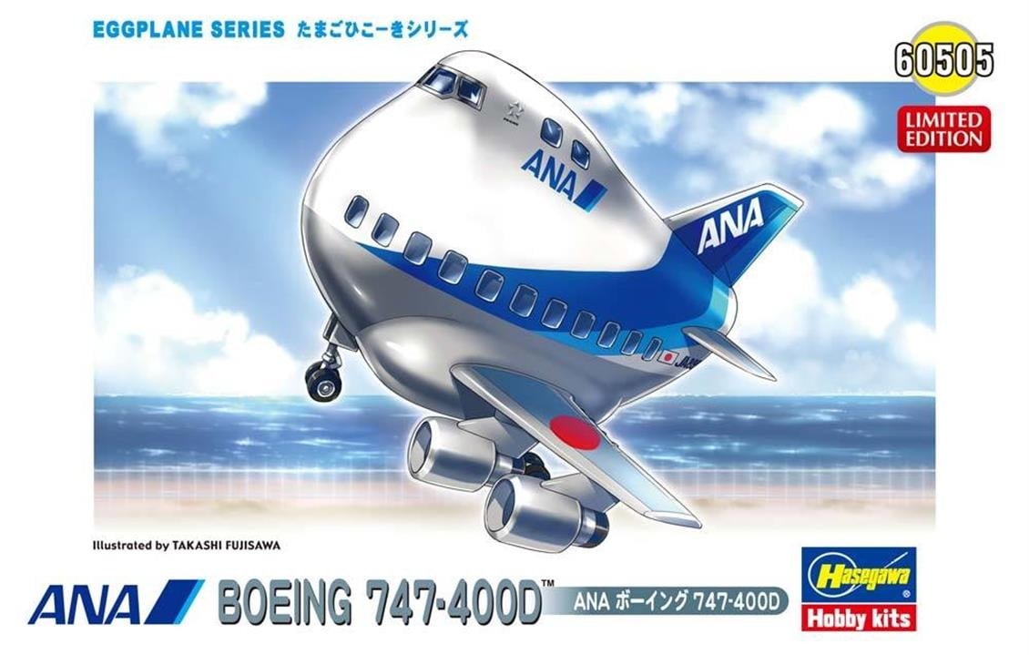 Hasegawa 60505 ANA B747-400D, Eggplane Serisi Plastik Model Kiti
