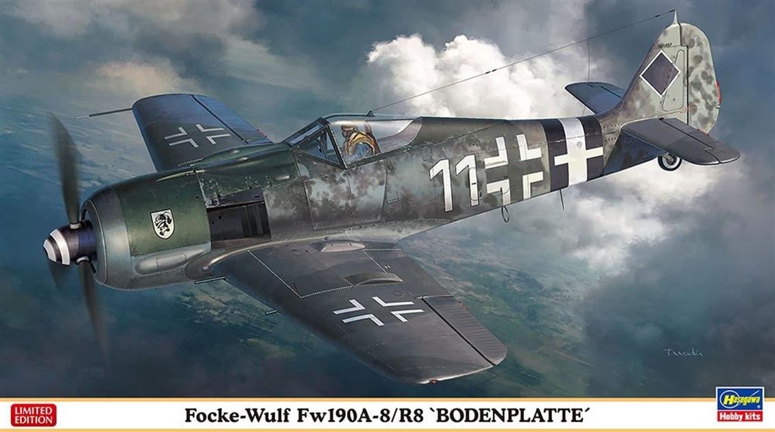 Hasegawa 7470 1/48 Ölçek, Focke-Wulf Fw190A-8/R8, Savaş Uçağı (Limited Edition) Plastik Model Kiti