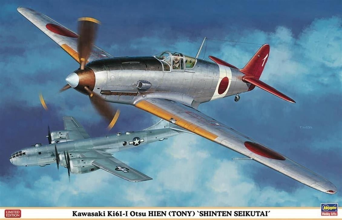 Hasegawa 8212 1/32 Ölçek,  Kawasaki KI61-I Otsu Hien (Tony) Shinte, Savaş Uçağı Plastik Model Kiti