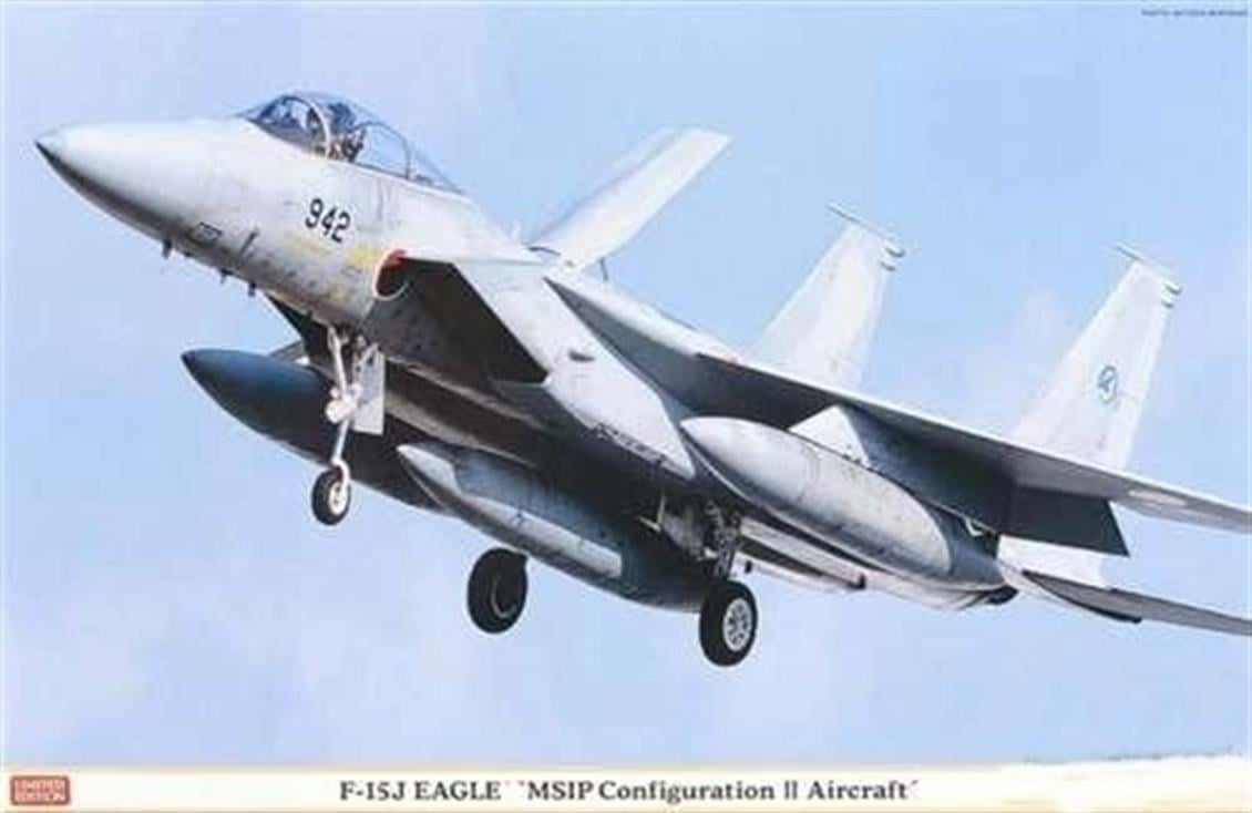 Hasegawa 9957 1/48 Ölçek, F-15J Eagle Msip Configuration II AIRCR (Limited Edition), Savaş Uçağı Plastik Model Kiti
