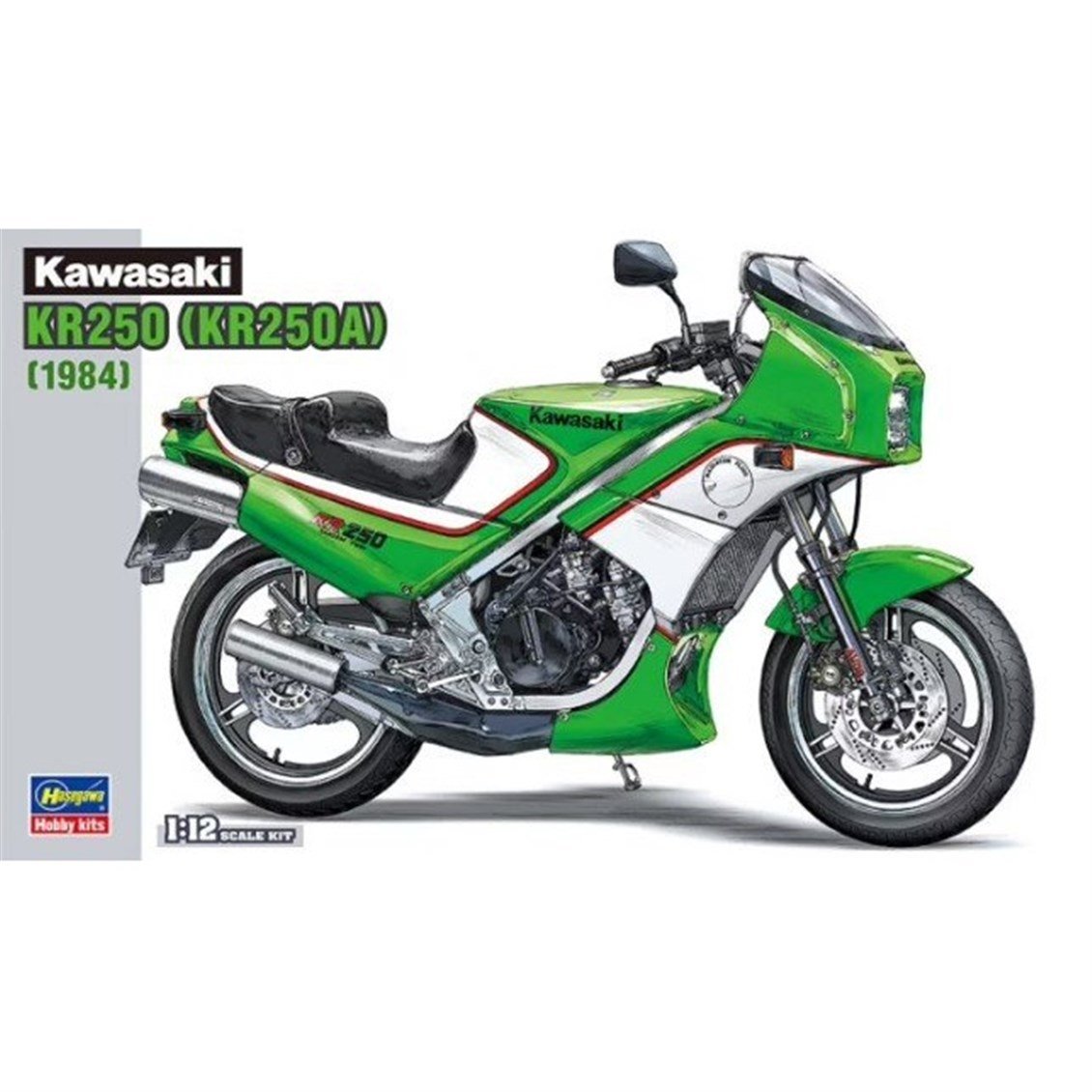 Hasegawa BK12 21512 1/12 Ölçek, Kawasaki KR250 (KR250A) (1984), Motosiklet Plastik Model Kiti
