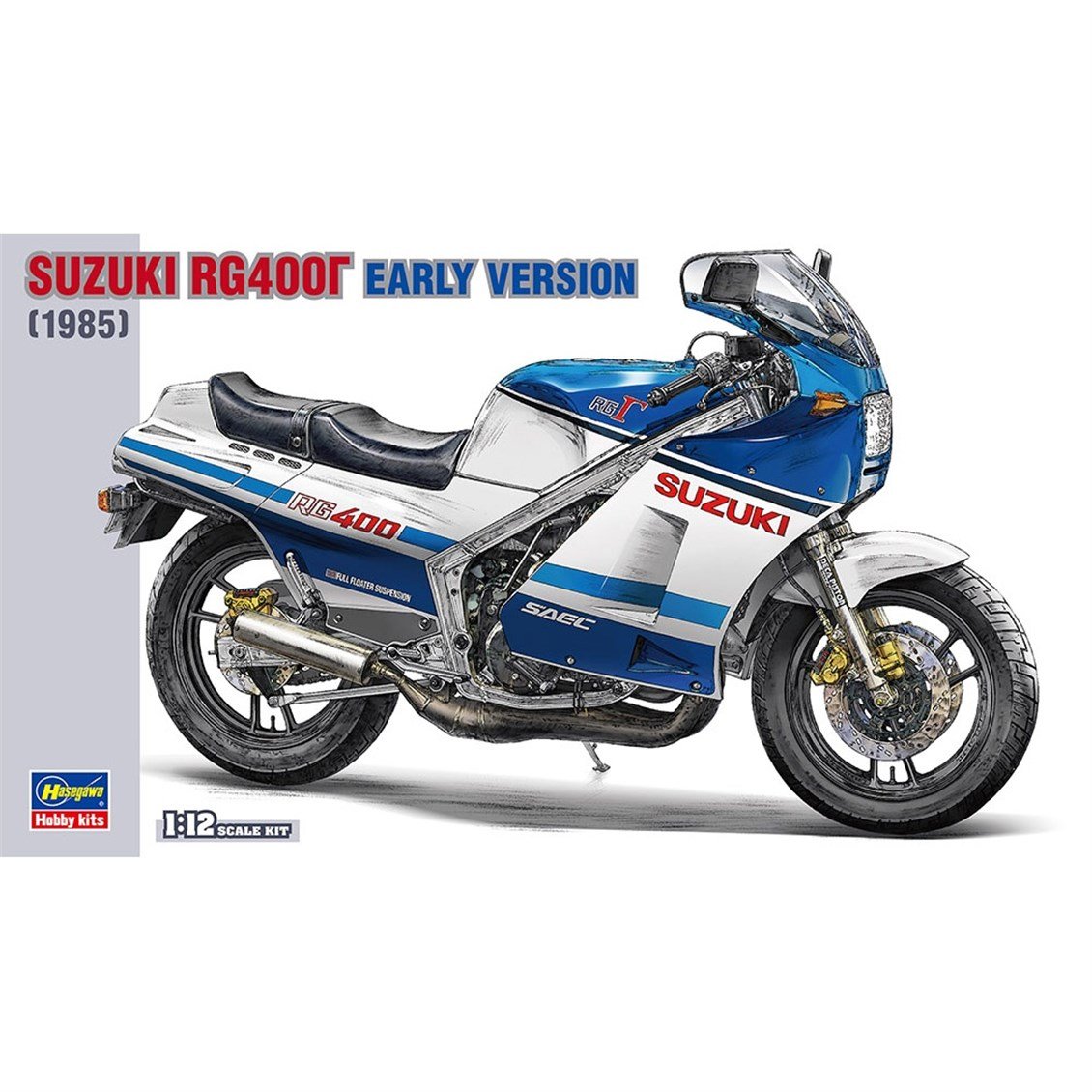 Hasegawa BK9 21509 1/12 Ölçek, Suzuki RG400 Gamma - Early Version (1985), Motosiklet Plastik Model Kiti