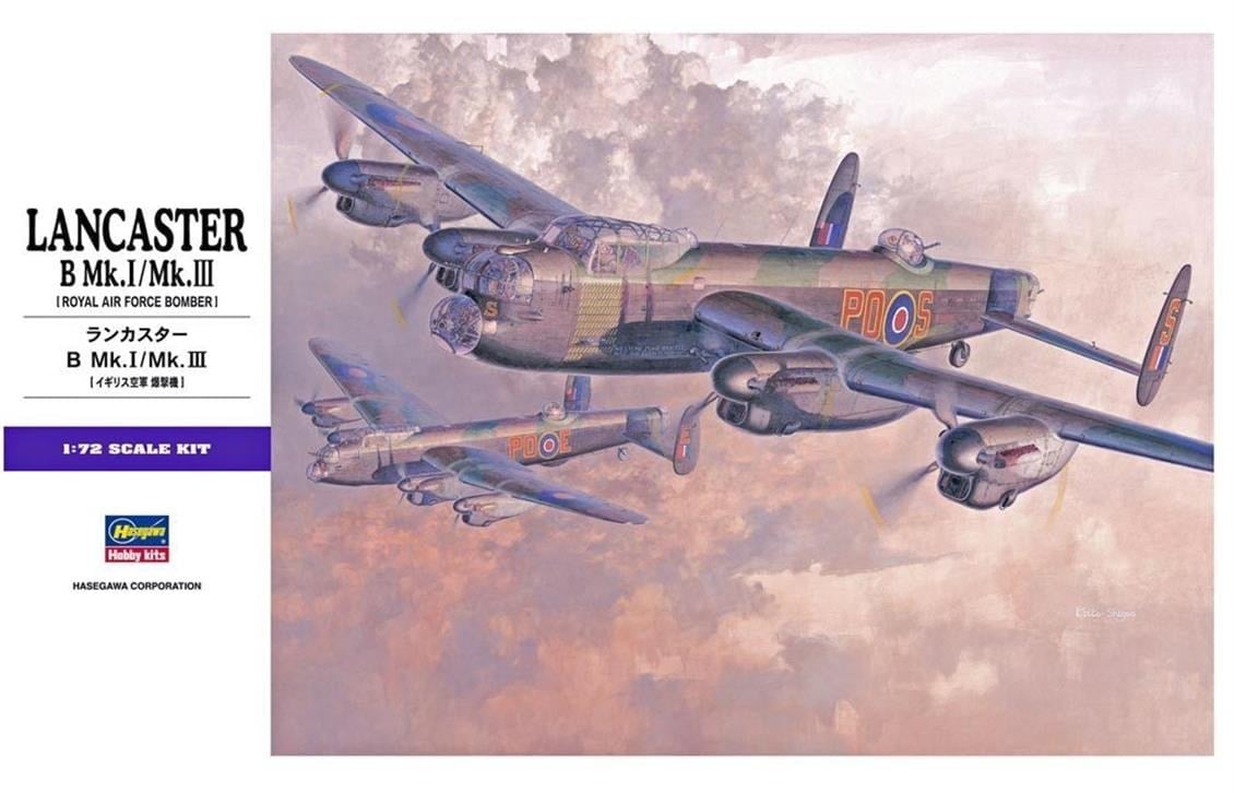 Hasegawa E23 553 1/72 Ölçek, Lancaster B. MK.I/MK.III, Savaş Uçağı Plastik Model Kiti