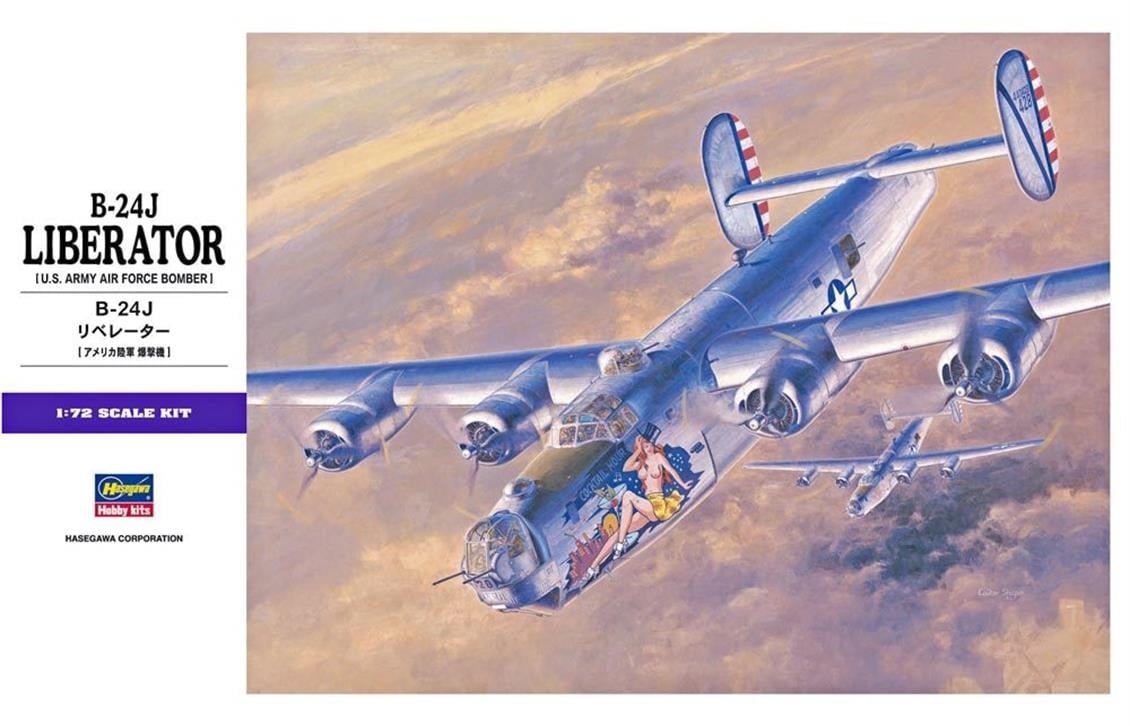 Hasegawa E29 1559 1/72 Ölçek, B-24J Liberator, Savaş Uçağı Plastik Model Kiti