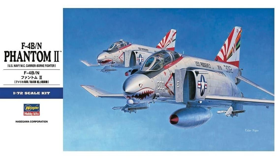 Hasegawa E36 1566 1/72 Ölçek, F-4B/N Phantom II, Savaş Uçağı Plastik Model Kiti