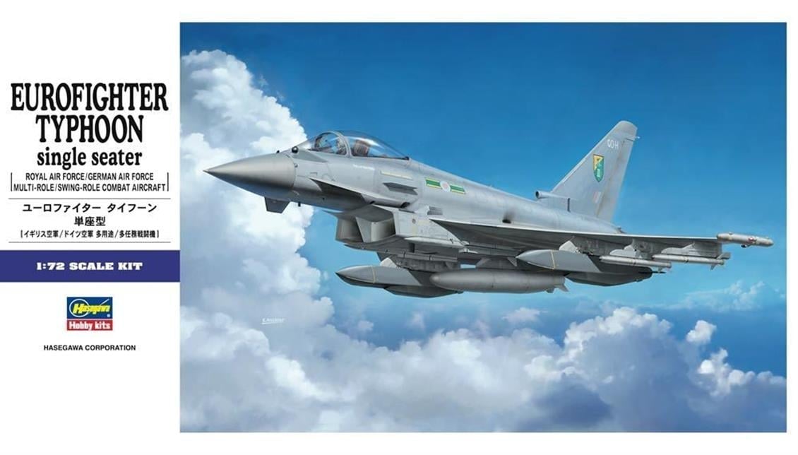 Hasegawa E40 1570 1/72 Ölçek, Eurofighter Typhoon (Tek Kişilik), Savaş Uçağı Plastik Model Kiti
