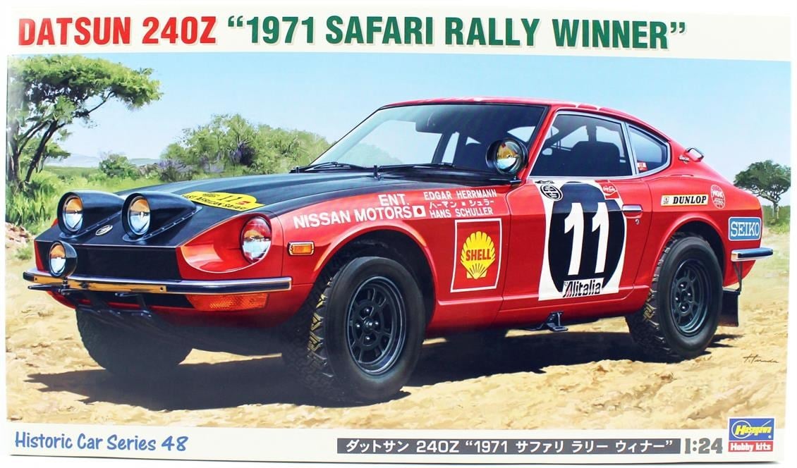 Hasegawa HC48 21148 1/24 Ölçek, Datsun 240Z (1971 Safari Rally Winner), Yarış Aracı Plastik Model Kiti