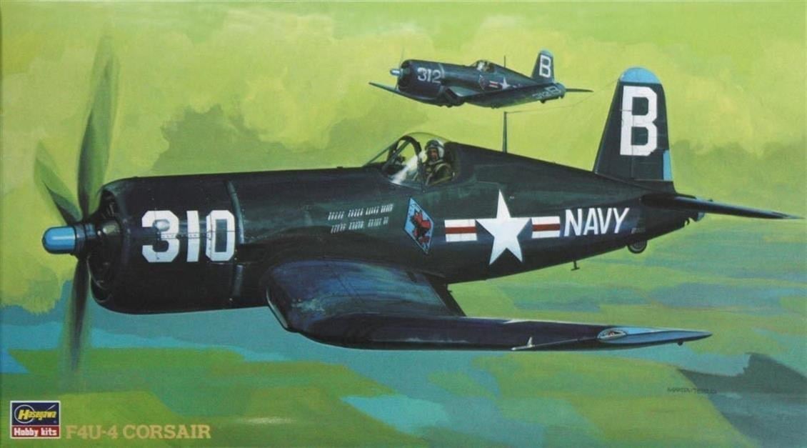 Hasegawa JT25 9125 1/48 Ölçek, F4U-4 Corsair, Savaş Uçağı Plastik Model Kiti