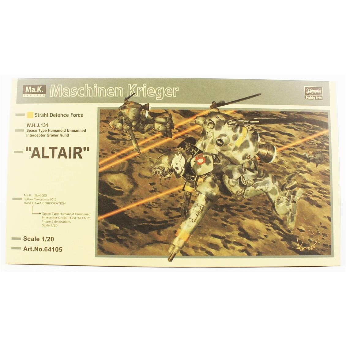 Hasegawa MK07 64105 1/20 Ölçek, Altair W.H.J.131, Maschinen Krieger Serisi, Bilim Kurgu Plastik Model Kiti