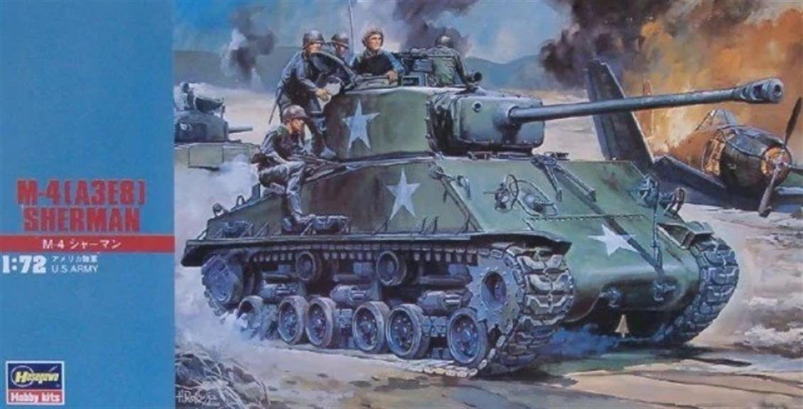 Hasegawa MT15 31115 1/72 Ölçek, M4 (A3E8) Sherman Tankı, Plastik Model Kiti