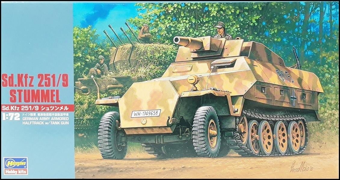 Hasegawa MT46 31146 1/72 Ölçek, Sd.Kfz 251/9 (Stummel) Yarı Paletli Personel Taşıyıcı Plastik Model Kiti