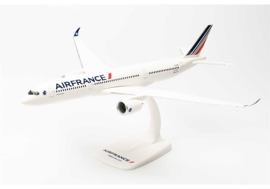 Herpa 612470-001 1/200 Ölçek, Air France Airbus A350-900, 2021 livery, F-HTYM (Fort-de-France), Snapfit, Sergilemeye Hazır Mode