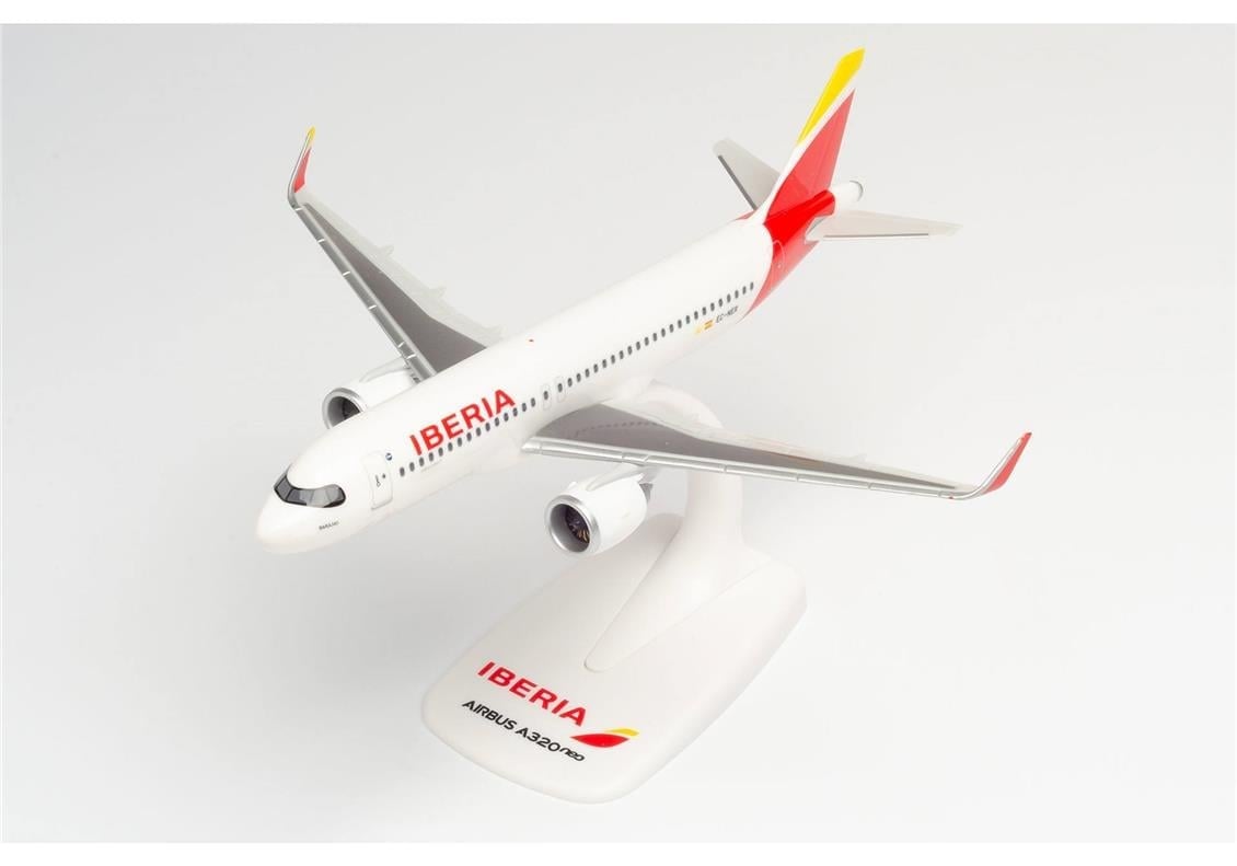 Herpa 613064 1/200 Ölçek, Airbus A320neo Iberia Airlines, Snapfit, Sergilemeye Hazır Model Yolcu Uçağı