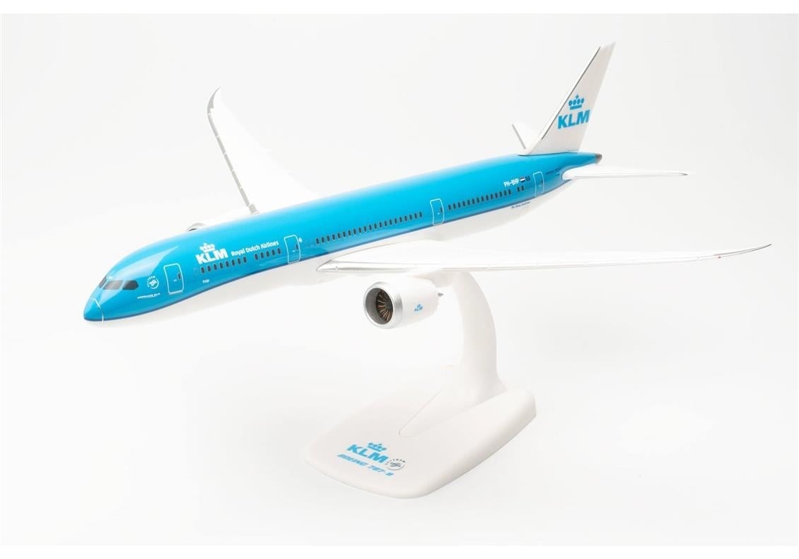 Herpa 613583 1/200 Ölçek, KLM Boeing 787-9 Dreamliner PH-BHP, Snapfit, Sergilemeye Hazır Model Yolcu Uçağı
