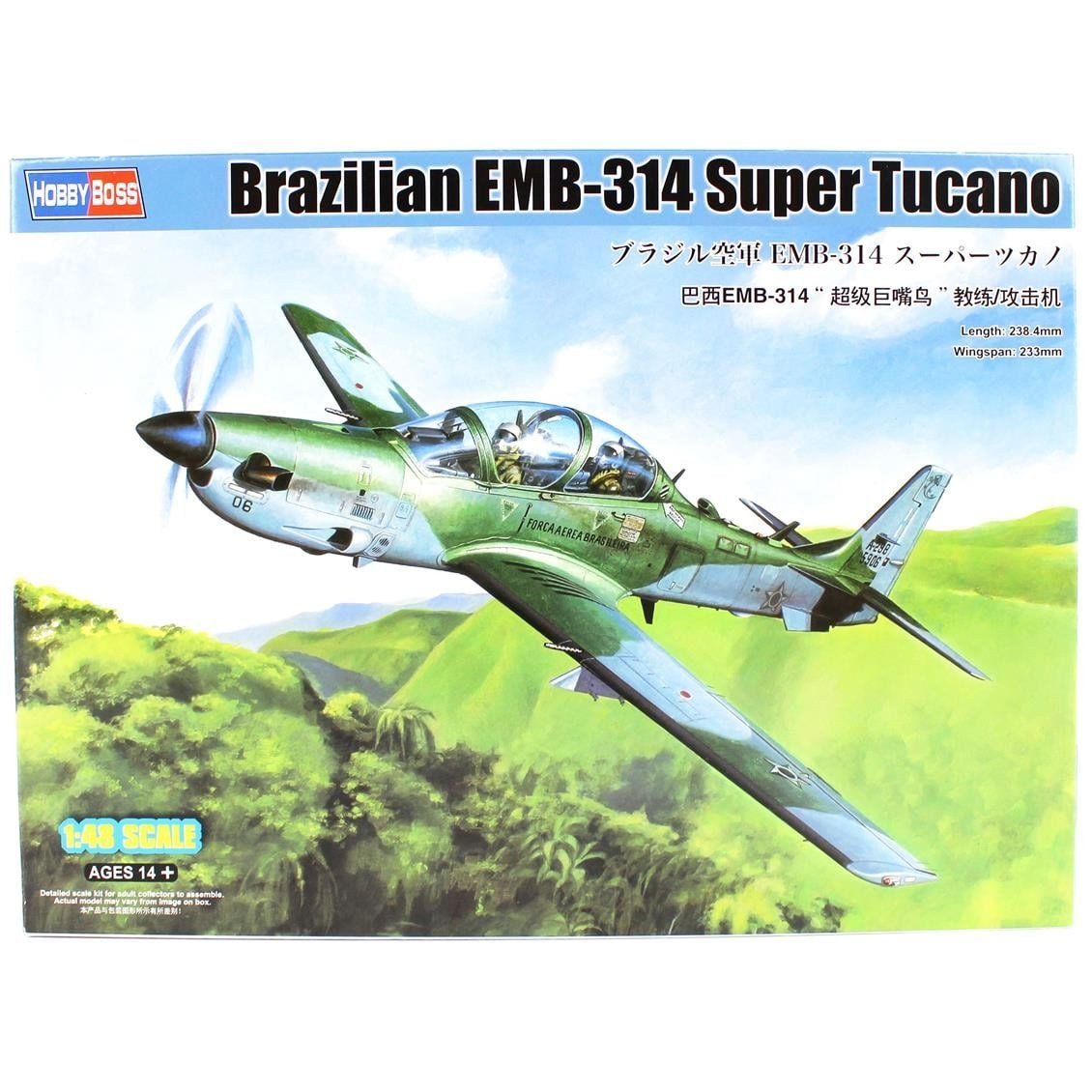 HobbyBoss 81727 1/48 Ölçek, Brazilian EMB314 Super Tucano, Askeri Uçak, Plastik Model Kiti