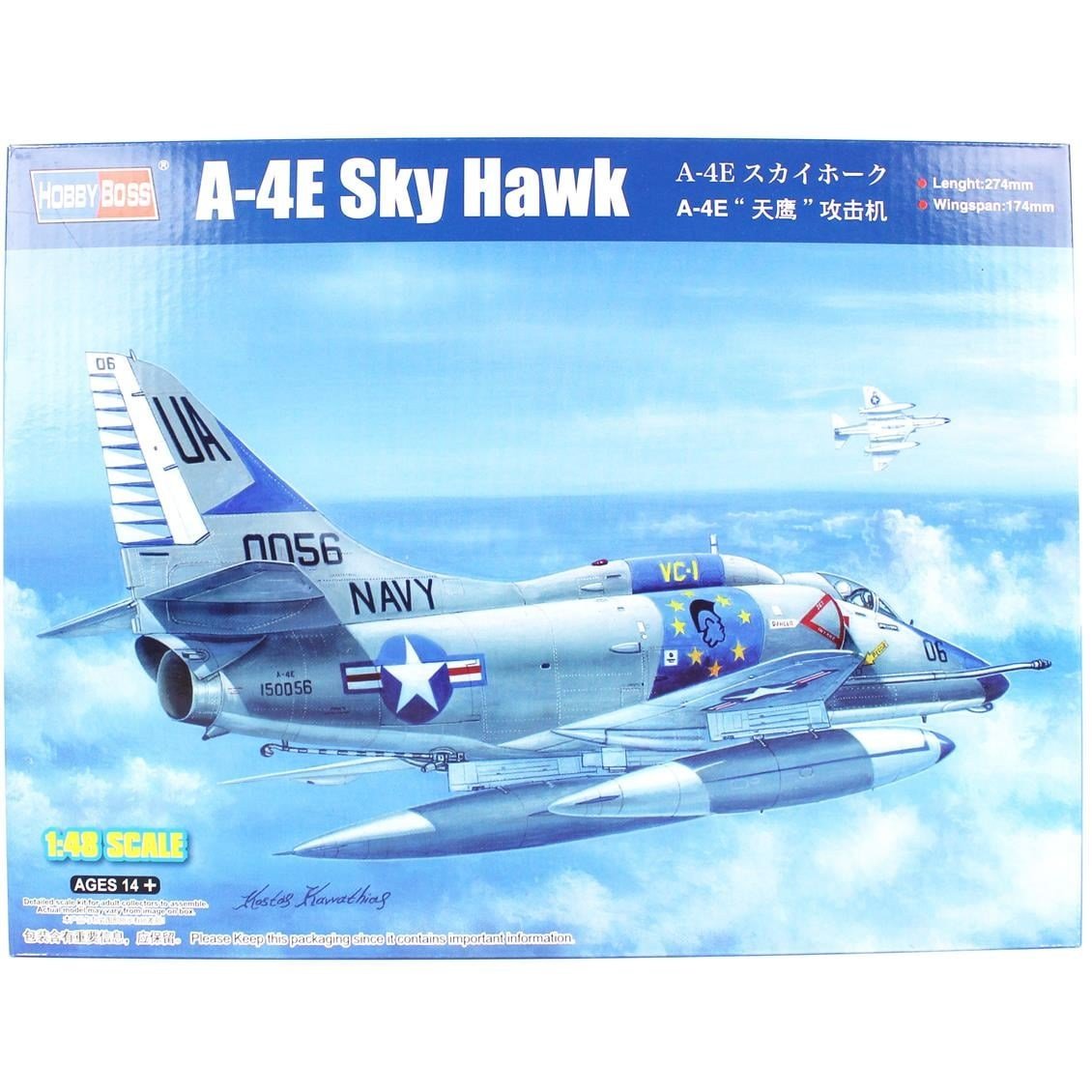 HobbyBoss 81764 1/48 Ölçek, A-4E Sky Hawk, Savaş Uçağı, Plastik Model Kiti