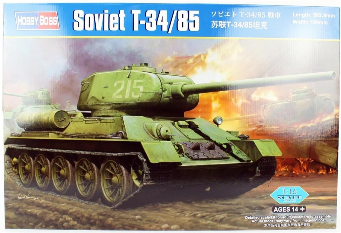 HobbyBoss 82602 1/16 Ölçek, Sovyet T-34/85 Tankı, Plastik Model Kiti