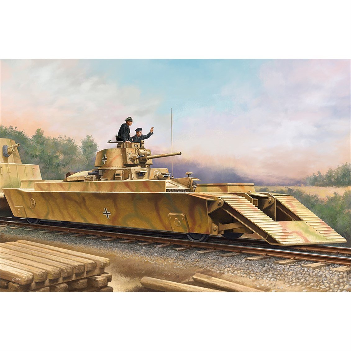 Hobbyboss 82936 1/72 Ölçek, Alman Tank Taşıma Vagonu, Plastik Model Kiti