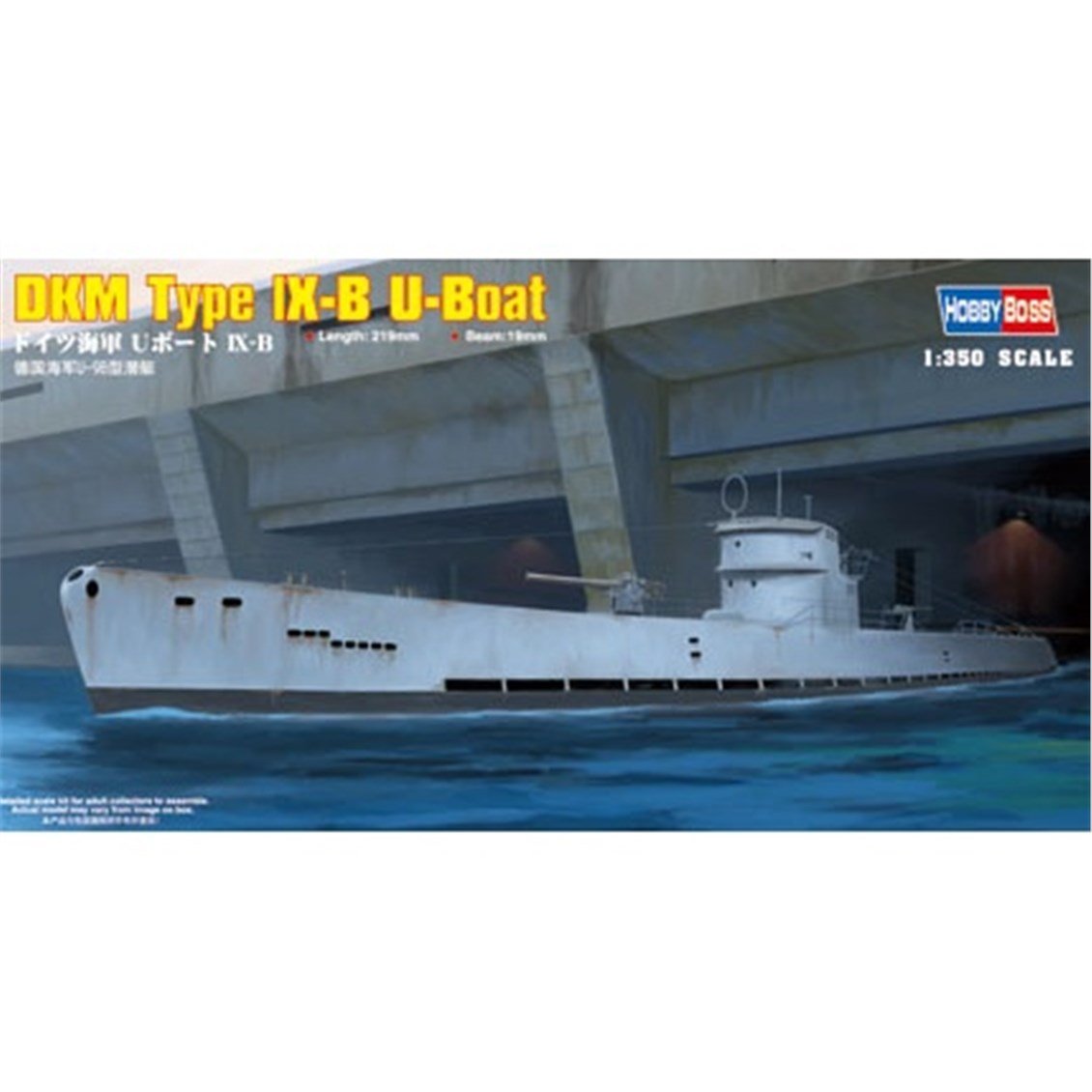 Hobbyboss 83507 1/350 Ölçek, DKM Type lX-B U-Boat Denizaltı, Plastik Model Kiti