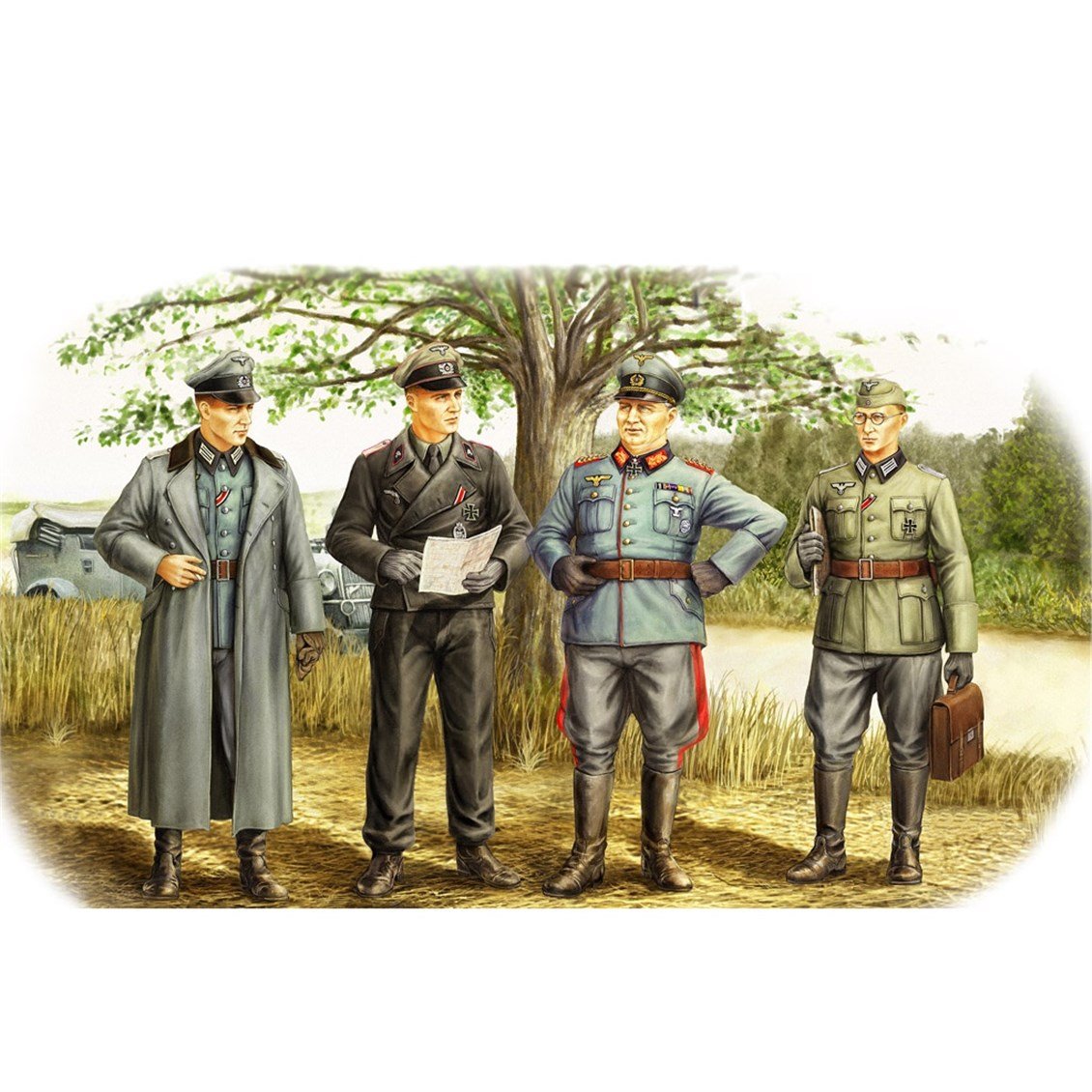 Hobbyboss 84406 1/35 Ölçek, Alman Askeri Memurlar, Plastik Figür Kiti