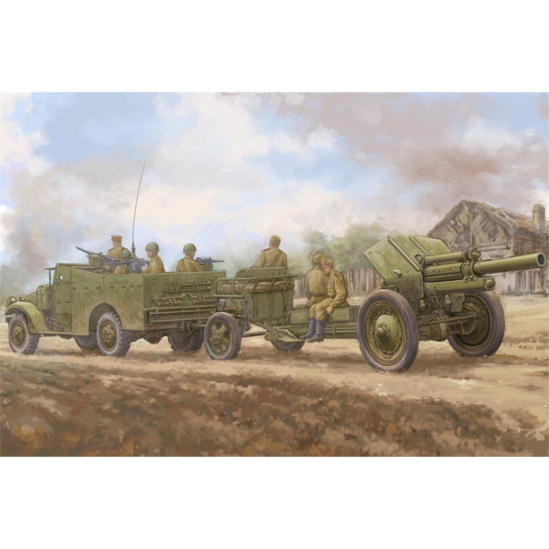 Hobbyboss 84537 1/35 Ölçek, M3A1 Geç Dönem Çekili 122mm Howitzer M-30, Plastik Model Kiti
