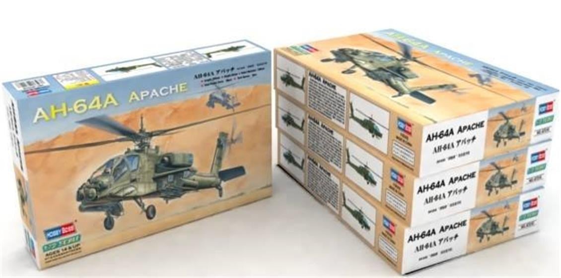 Hobbyboss 87218 1/72 Ölçek, AH-64A Apache Hücum Helikopteri, Plastik Model Kiti