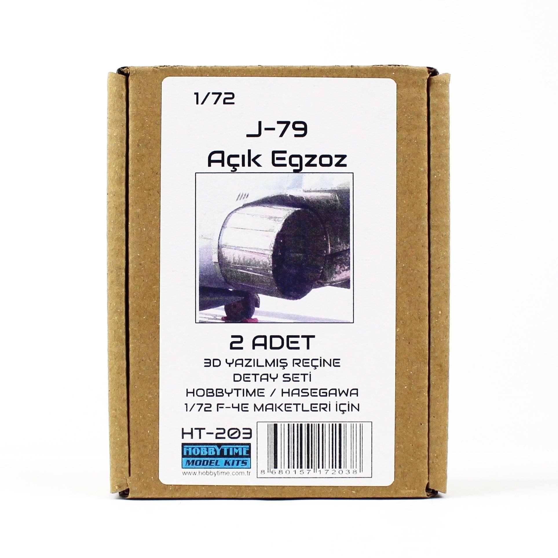 Hobbytime 203 1/72 Ölçek, J-79 Açık Egzost, 3D Yazılmış Reçine Detay Seti