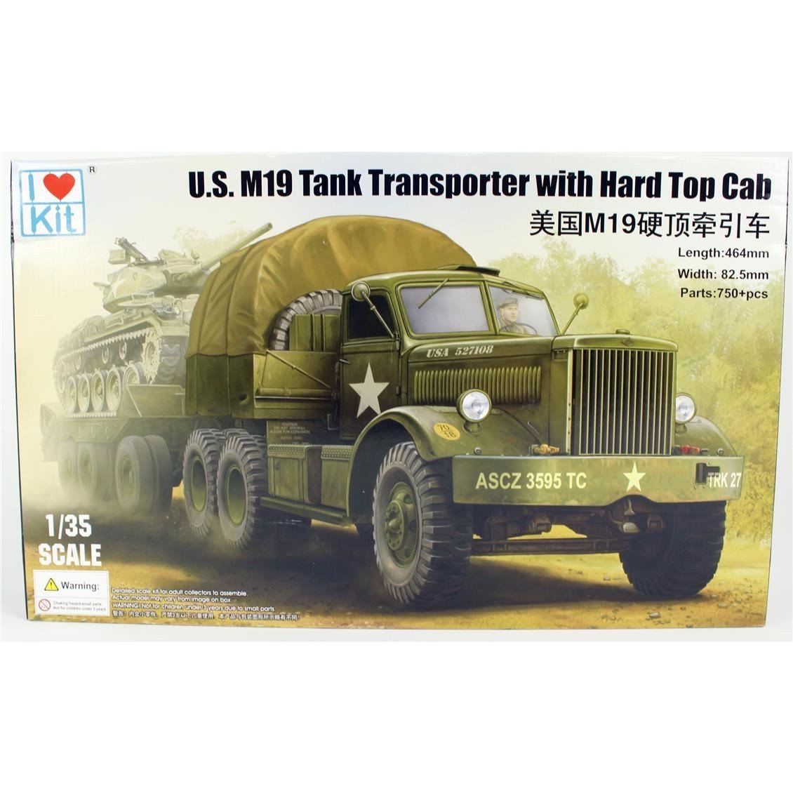 I Love Kit 63501 1/35 Ölçek, M19 Sürücü Kabinli Tank Taşıyıcı, Plastik Model kiti