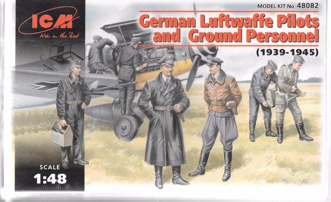 ICM 48082 1/48 Ölçek, German Luftwaffe Pilots and Ground Pers