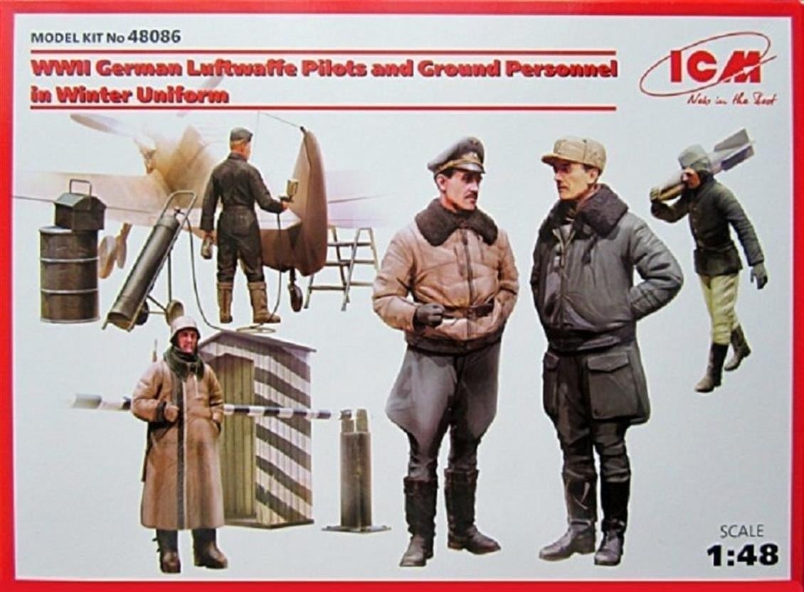 ICM 48086 1/48 Ölçek, WWII German Luftwaffe Pilots and Ground
