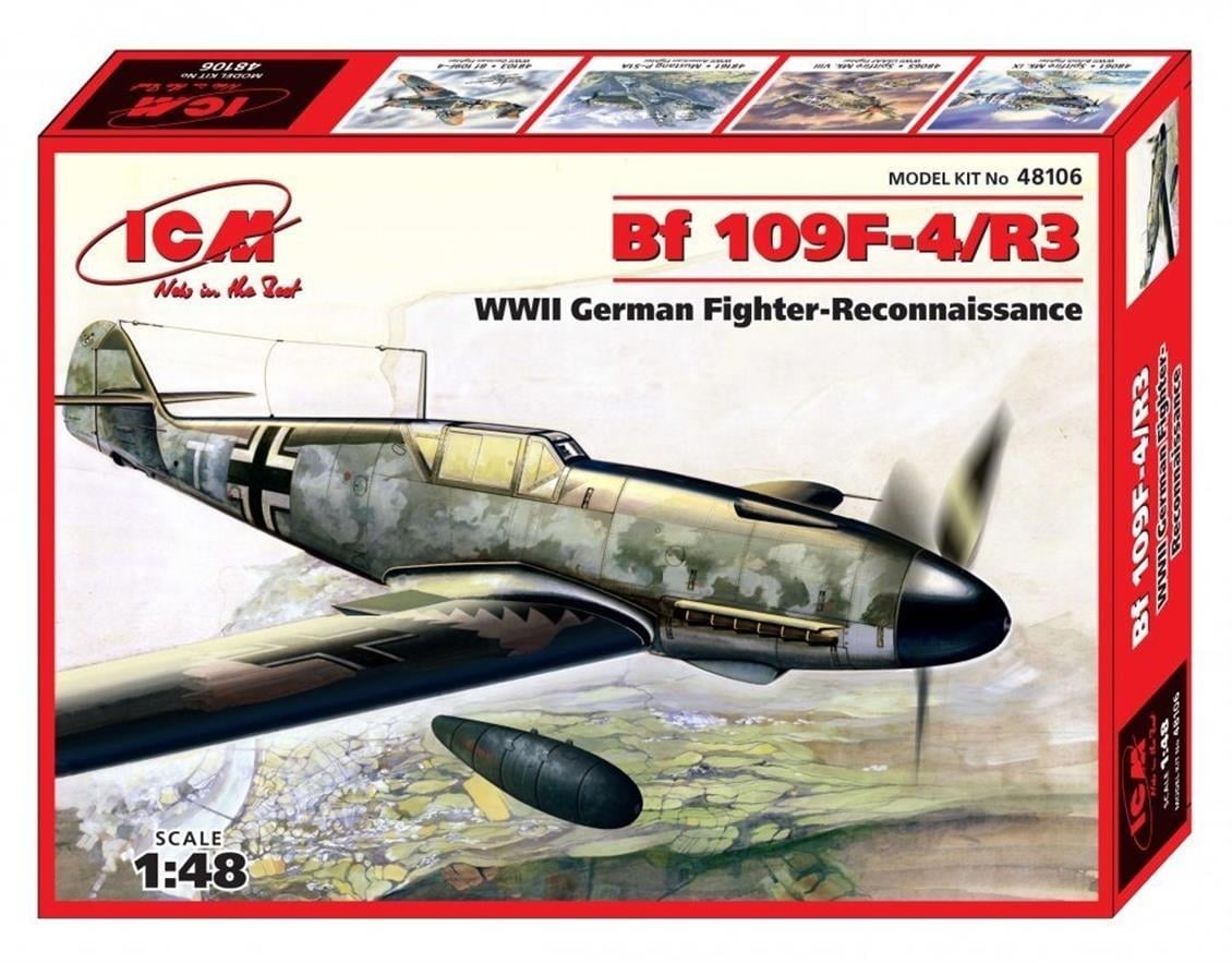 ICM 48106 Messerschmitt Bf 109F-4/R3, WWII German Figh