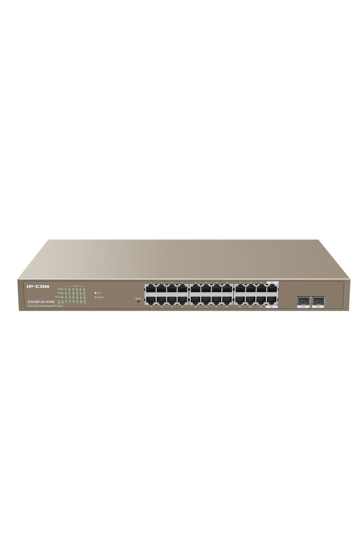 Ip-Com - G3326P-24- 410W Cloud Managed,L2,24Port Ge Base-T Ethernet Ports (Data&Power), 2Port Fe Base-X Sfp Ports