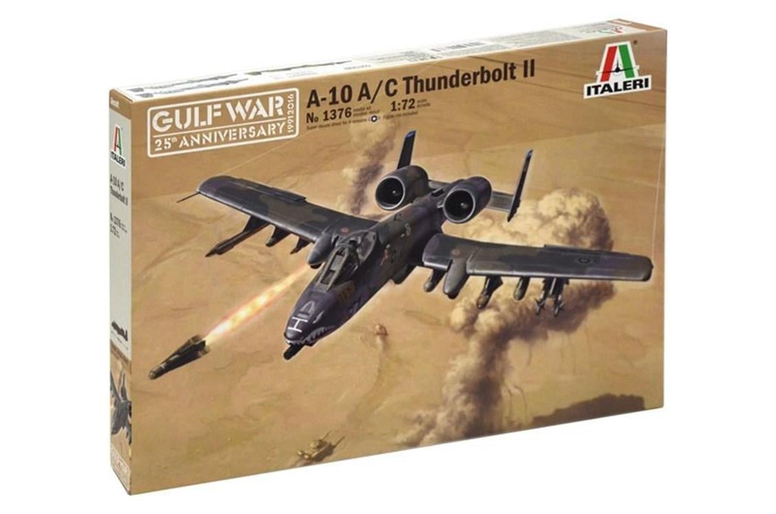 Italeri 1376S 1/72 Ölçek, A-10 A/C Thunderbolt II ( Gulf War ) Savaş Uçağı, Plastik Model kiti
