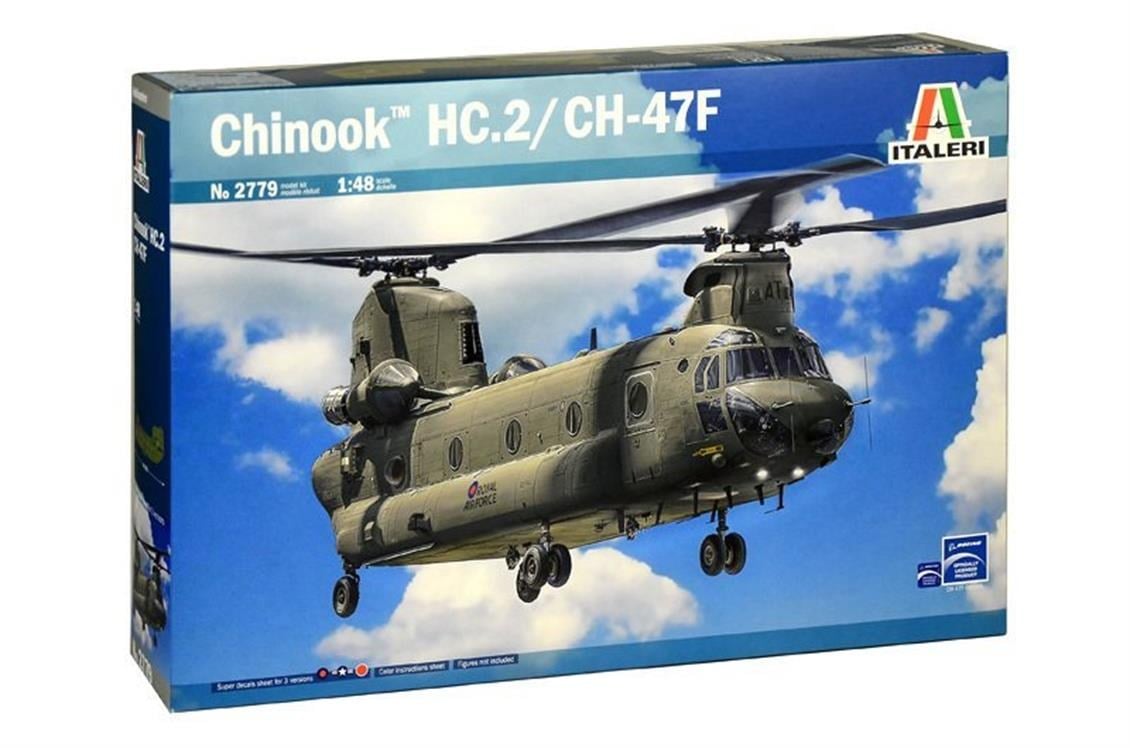 Italeri 2779S 1/48 Ölçek, Chinook HC.2/CH-47F Askeri Helikopter, Plastik Model kiti