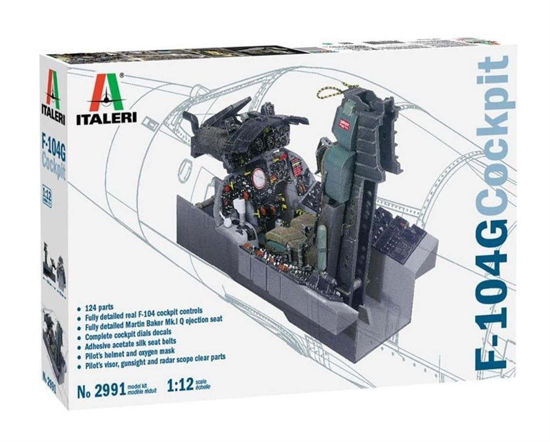 Italeri 2991S 1/12 Ölçek, F-104G Kokpit, Plastik Model kiti