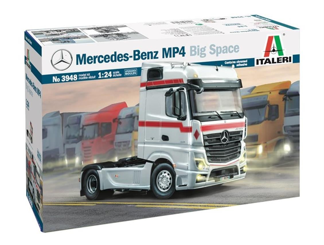 Italeri 3948S 1/24 Ölçek, Mercedes-Benz MP4 Big Space Çekici, Plastik Model kiti