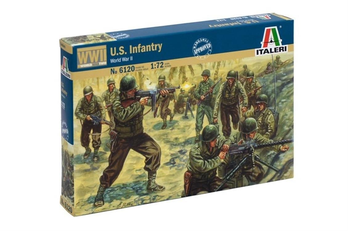 Italeri 6120S 1/72 Ölçek, WWII Amerikan Piyade Askerleri, Plastik Model kiti