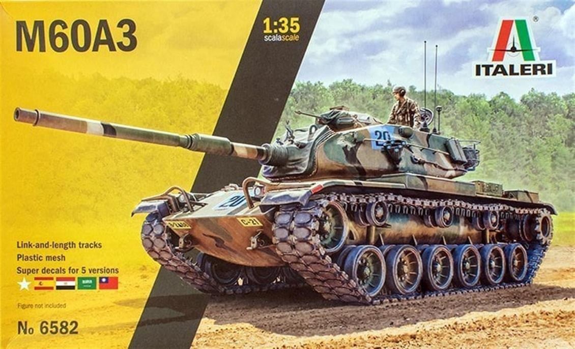 Italeri 6582S 1/35 Ölçek, M60A3 Orta Tank, Plastik Model kiti