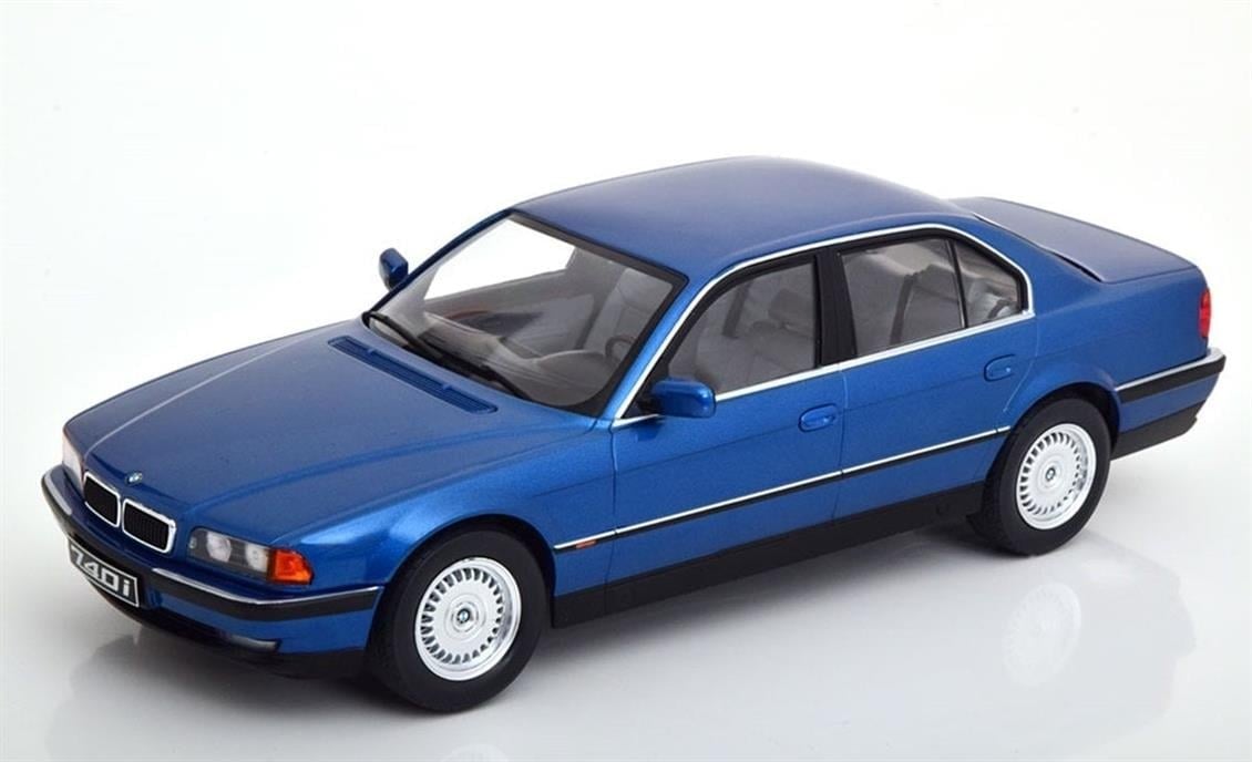 KKscale 180362 1/18 Ölçek, 1994 Bmw 740i E38 1 Seri, Metalik Mavi, Sergilemeye Hazır Metal Araba Modeli