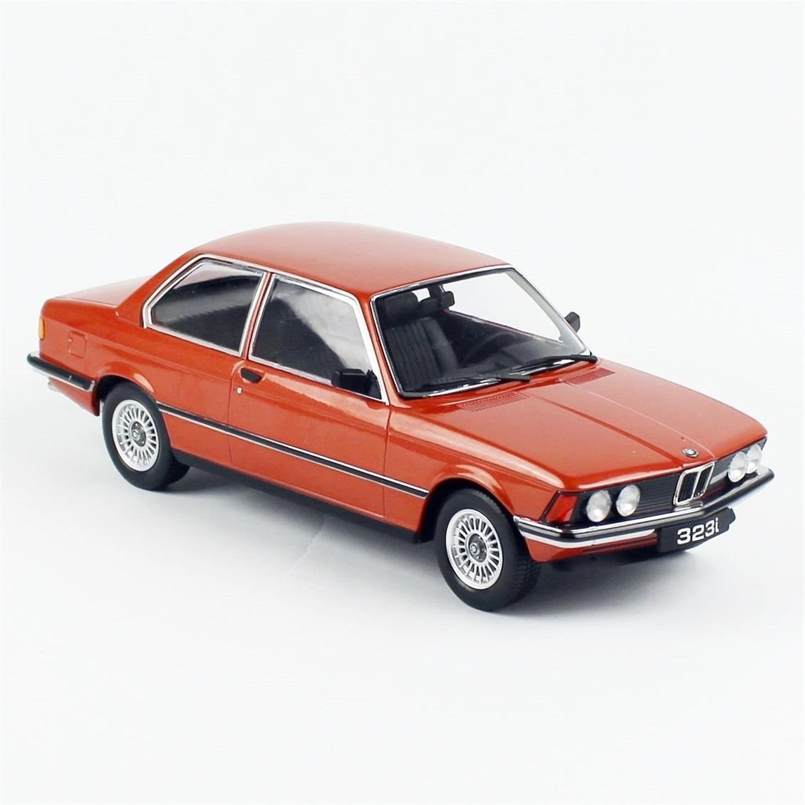 KKscale 180651 1/18 Ölçek, 1975 Bmw 323i E21, Kırmızı, Sergilemeye Hazır Metal Araba Modeli
