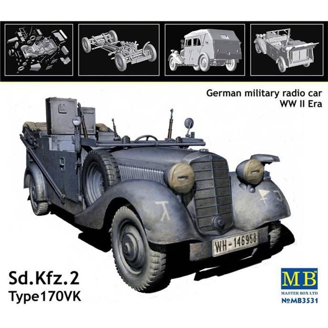 Masterbox 3531 1/35 Ölçek, Sd.Kfz. 2 Type 170 Vk, German Military R