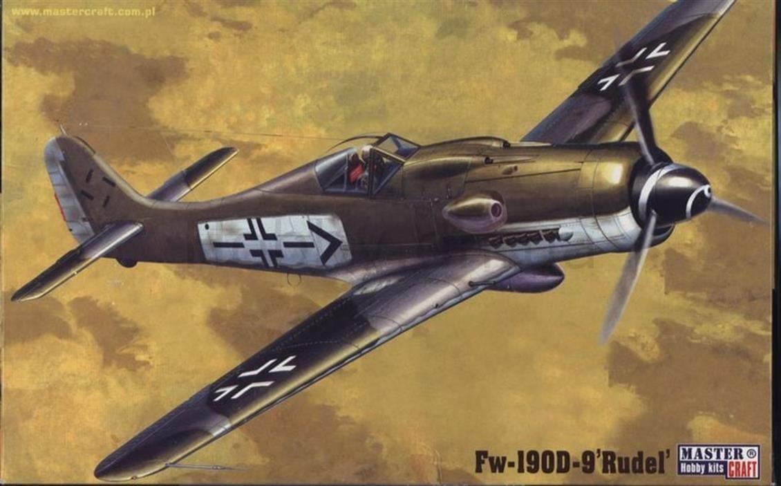 Mistercraft C010 1/72 Ölçek, Fw-190D-9 (Rudel) Savaş Uçağı, Plastik Model kiti