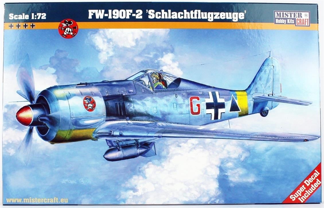 Mistercraft C011 1/72 Ölçek, Fw-190F-2 (Schlachtflugzeuge) Savaş Uçağı, Plastik Model kiti