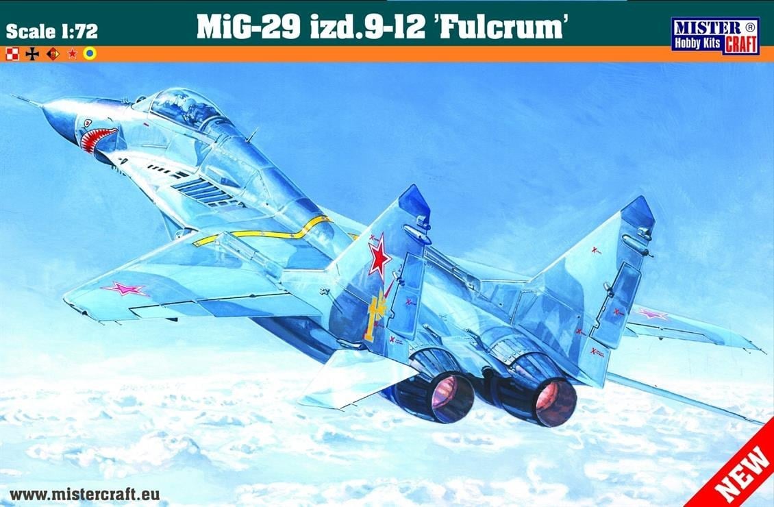 Mistercraft D020 1/72 Ölçek, MIG-29 izd. 9-12 Fulcrum Savaş Uçağı, Plastik Model kiti
