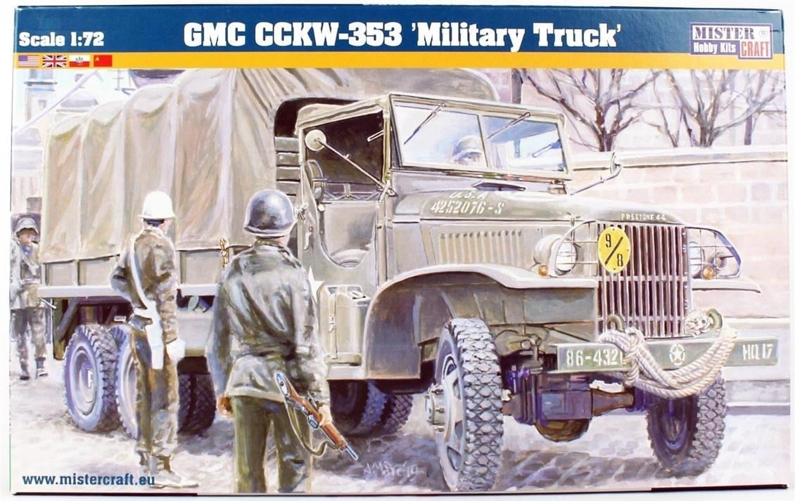Mistercraft E098 1/72 GMC CCKW-353 Askeri Kamyon Plastik Model Kiti