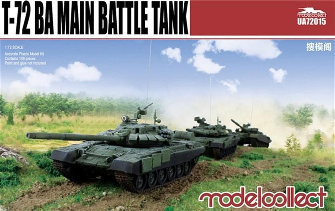Model Collect UA72015 1/72 Ölçek, T-72 BA Main battle tank