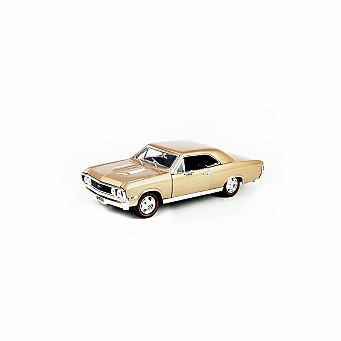 Motormax 73104 1/18 Ölçek, 1967 Chevrolet Chevelle S396, Altın Kahve, Sergilemeye Hazır Metal Araba Modeli