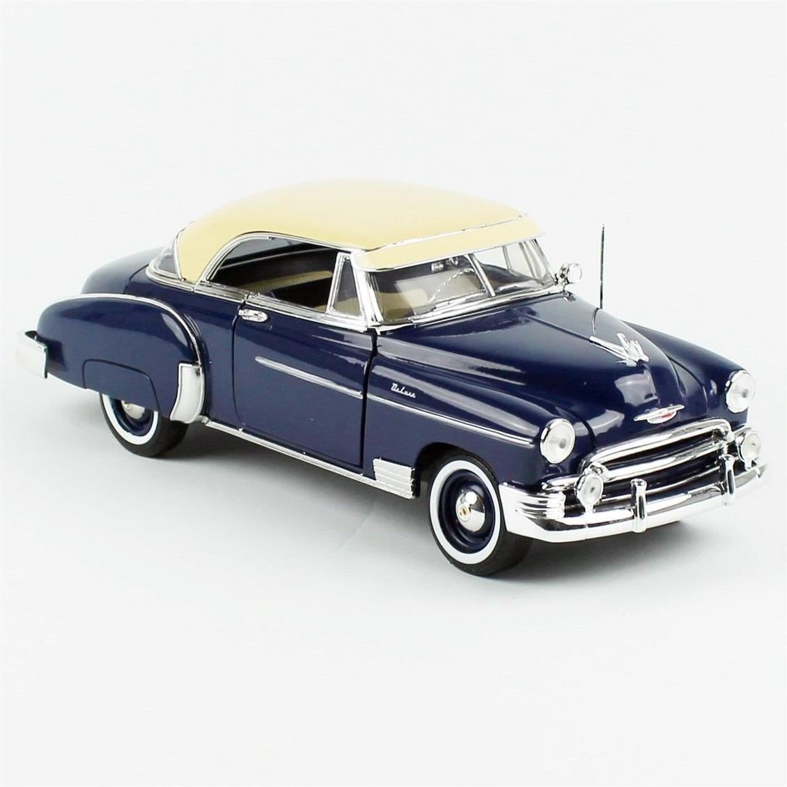 Motormax 73111 1/18 Ölçek, 1950 chevrolet bel air, Koyu Mavi, Sergilemeye Hazır Metal Araba Modeli